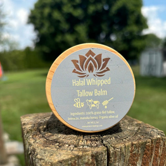 halal whipped tallow balm for dry, inflamed, cracked, sensitive skin