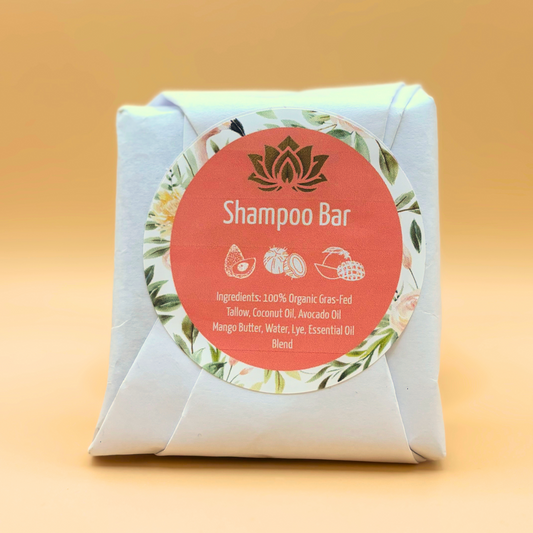 tallow shampoo bar for conditioning hair, SLS free, 100% natural