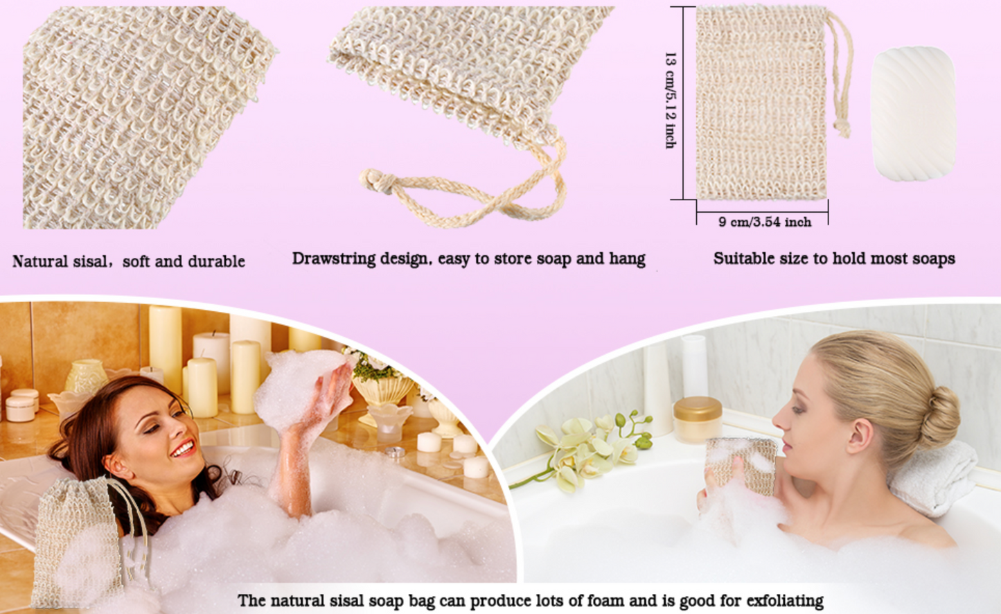 Natural Soap Saver Pouch Exfoliator