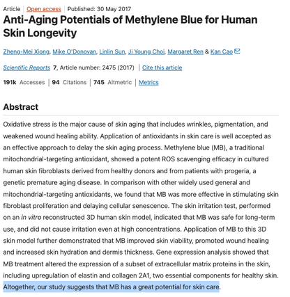Methylene Blue Tallow Balm