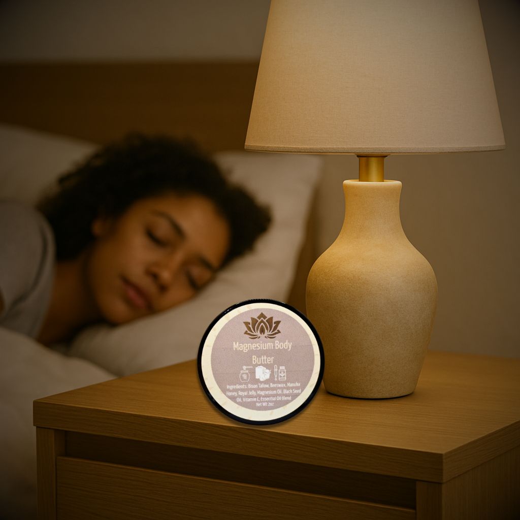 magnesium chloride infused tallow skin balm for sleep and relaxation