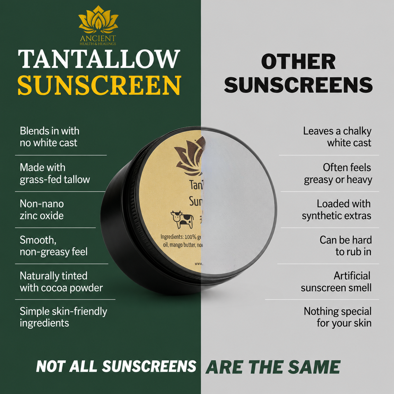 tantallow vs other sunscreens